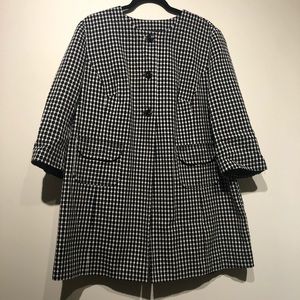Apostrophe Black White Pattern Jacket Size 16-18 W